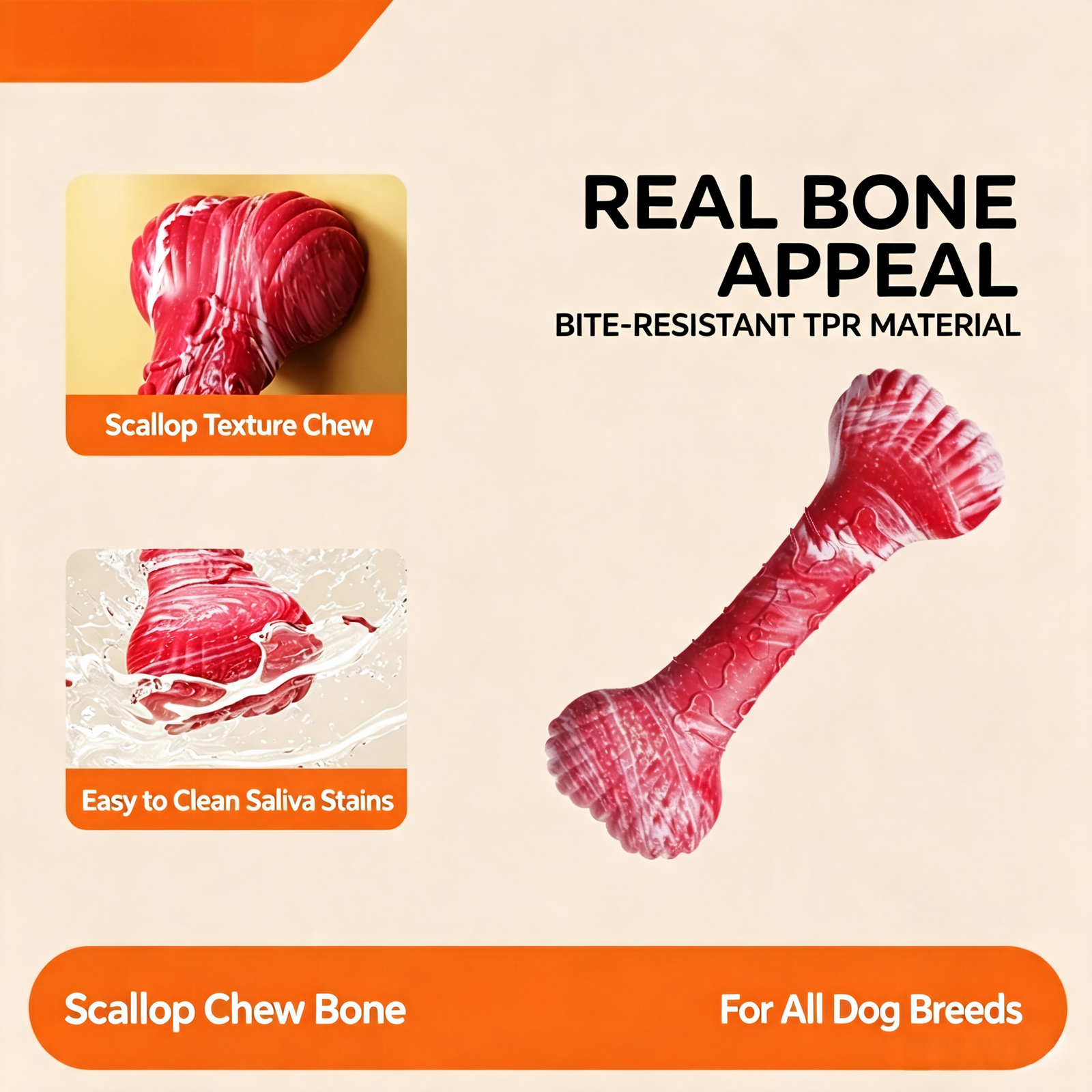 Fan-Shaped Bone Dog Chew Toy