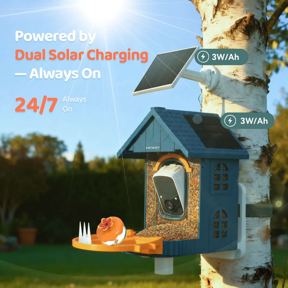 Powered by Dual Solar charging