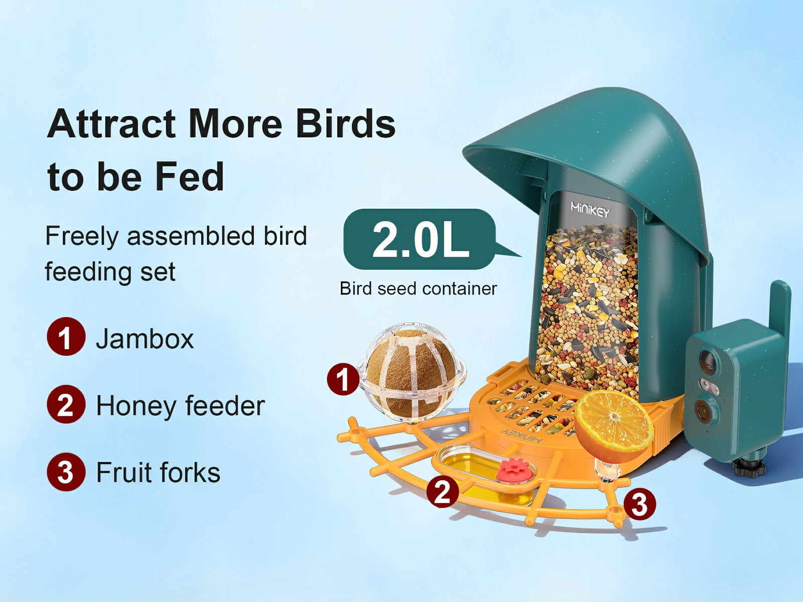 2L Large Capacity, Less Refilling